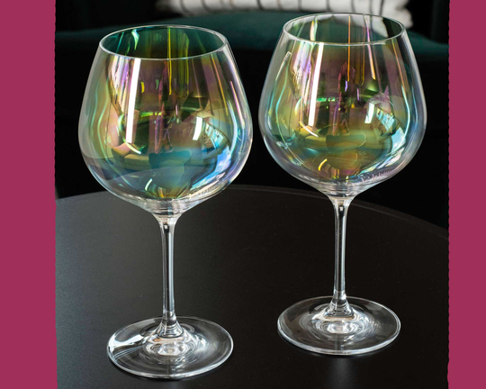 White Lustre Gin Glasses - Set Of 2