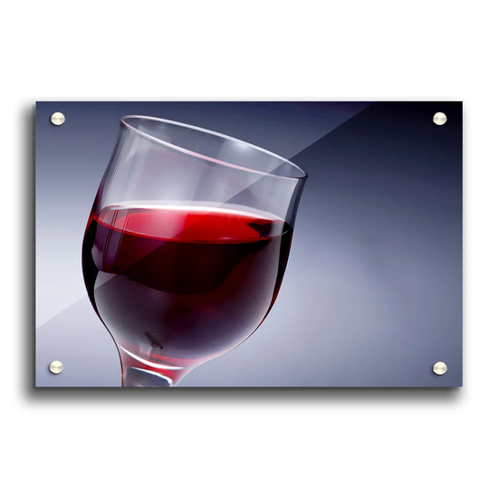Red Wine Glass Portrait - Unframed Photograph Print on Acrylic