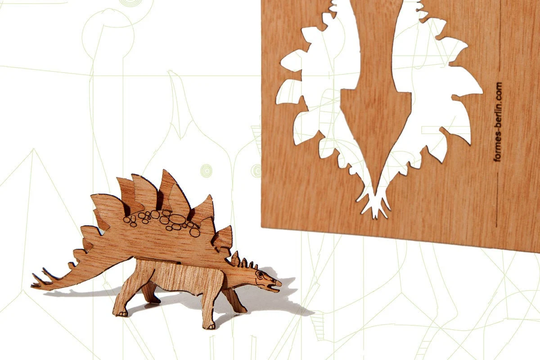 Wooden Postcard - Stegosaurus 3 Cards