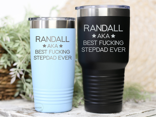 Step Dad Gift For Stepdad Tumbler, Best Birthday Fathers Day From Daughter Son Bonus Christmas Personalized T328