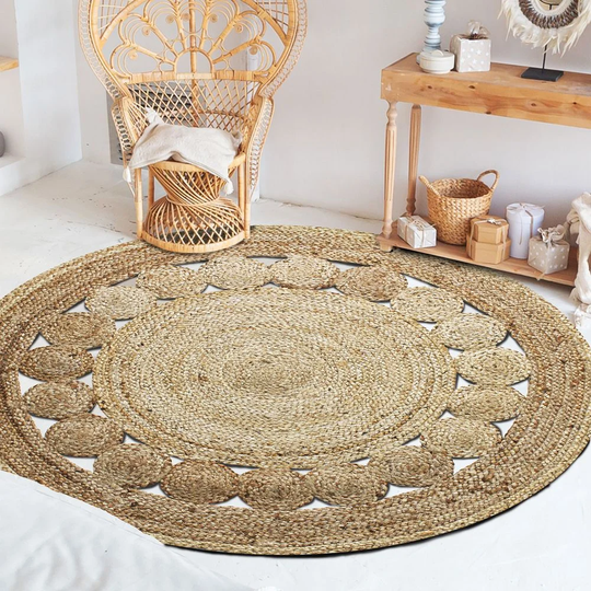 Dollar Funny Braided Brown Rug