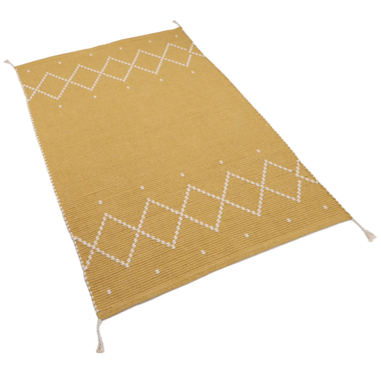 Northcott Mallorca Handwoven Mustard Rug