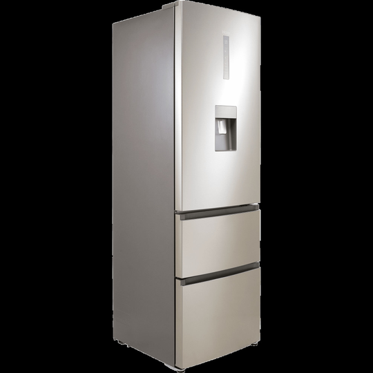Haier HTR3619FWMP 60/40 Frost Free Fridge Freezer - Platinum Inox