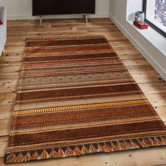 Graziella Flatweave Beige/Orange Rug