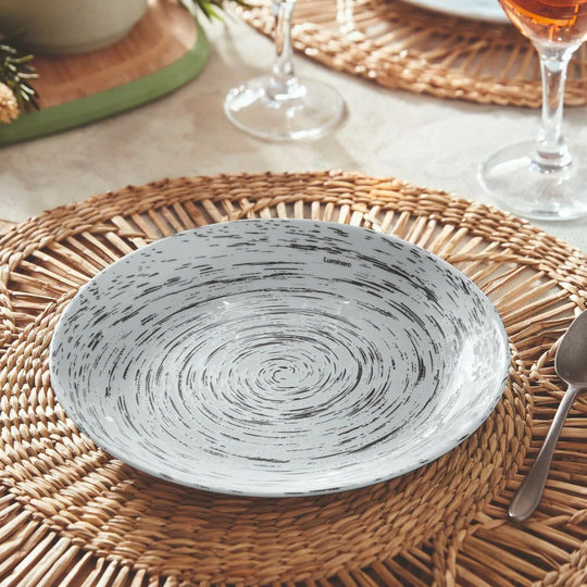 STRATIS Tempered Glass Grey Dinnerware Collections X6 19Cm Side Plate