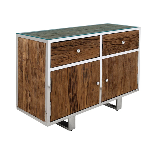 Glass Top Standard Sideboard 105 X 40 X 75 Cm