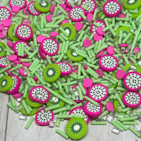 Kiwi Sprinkles, Fake Polymer Faux Jimmies, Lemons, Fruit Sprinkles