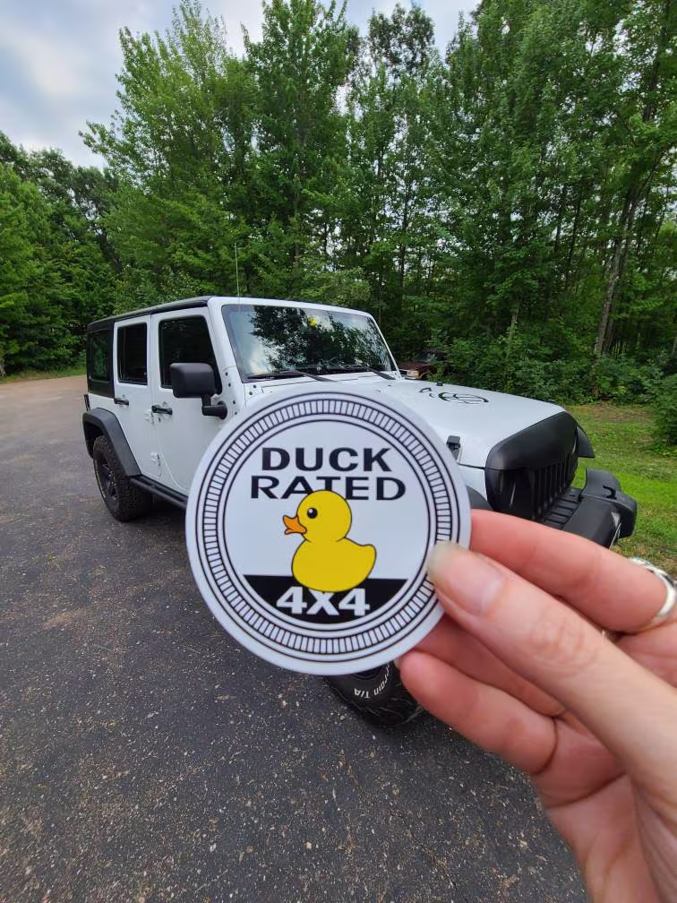 Jeep Rated Duck Badge - Magnet Or Sticker Waterproof Removable 3