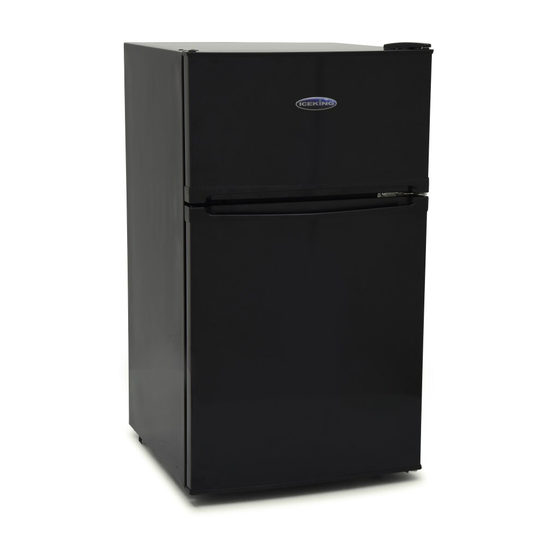 Iceking IK2023K 48cm Under Counter Fridge Freezer F Energy Rating - Black