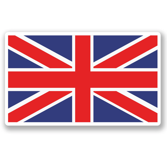 2 X 10cm Union Jack Flag Vinyl Stickers - United Kingdom Travel Adventure World Location Country Decal Luggage Laptop Gift Sticker #5274