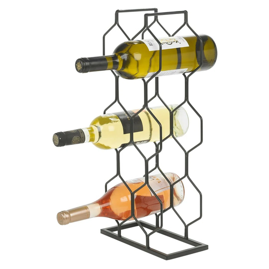 Metal Wire Wine Rack Black
