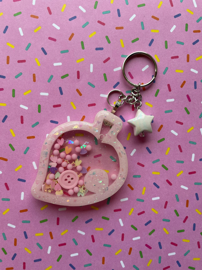 Resin Shaker - Ac Leaf | Pink Sparkle