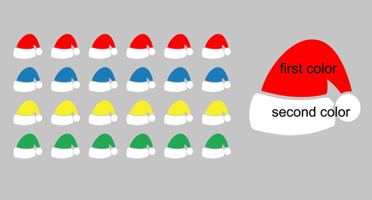 Set Of 8 Santa Hat Vinyl Decals