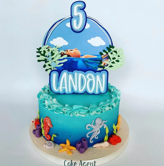 Luca Theme Birthday Cake Topper