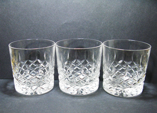 Set Crystal Whisky Tumblers, Large Cut Whiskey Glasses, Water Vintage Retro