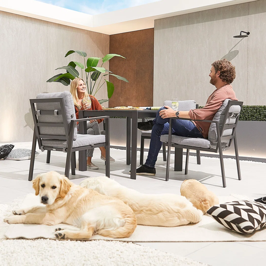 Perlowitz 4 Seater Dining Set with Cushions
