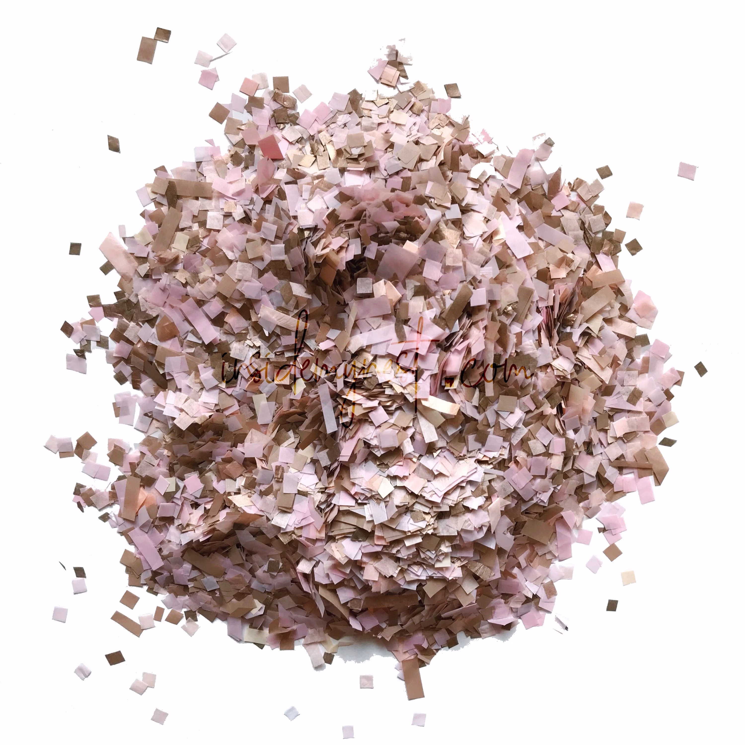 Blush Rose Gold Biodegradable Tissue Paper Confetti Mix