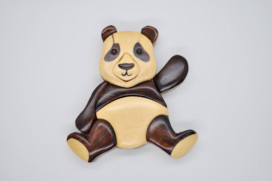 Panda Handmade Wooden Fridge Magnet - Hello Cute