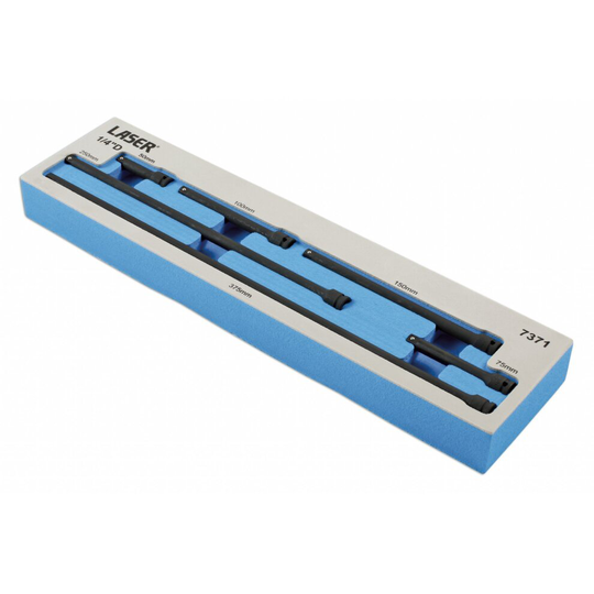 Laser 7371 6 Piece 1/4" Drive Impact Extension Bar Set
