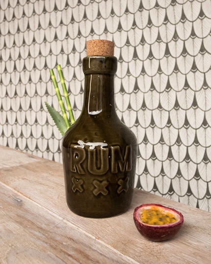 Rum Bottle Tiki Mug Green