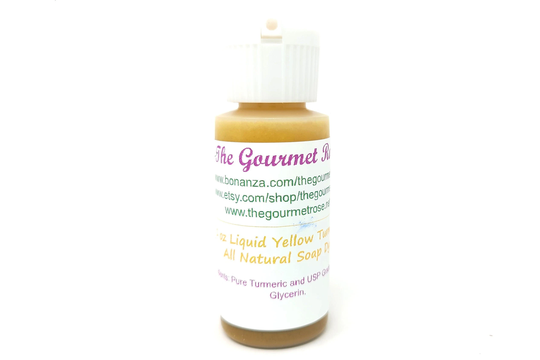 1 Oz Yellow Turmeric Liquid Lemon Soap Colorant All Natural Dye Skin Care Cosmetics Melt & Pour Cold Hot Process Oil Water Soluble Color