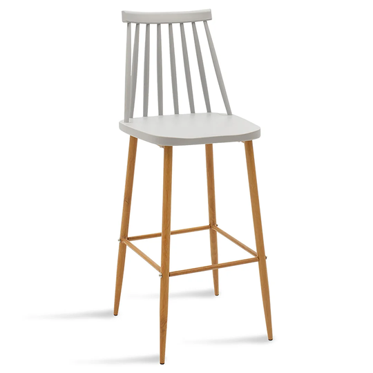 Bar Stool Aurora Pakoworld PP Black-Natural