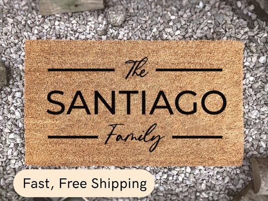 Customized Family Door Mat - Personalised Surname Rug Custom Doormat Home Decor Closing Gift Housewarming