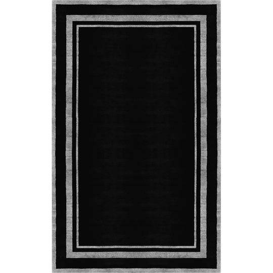 Dannitta Hand Knotted Black/Grey Rug