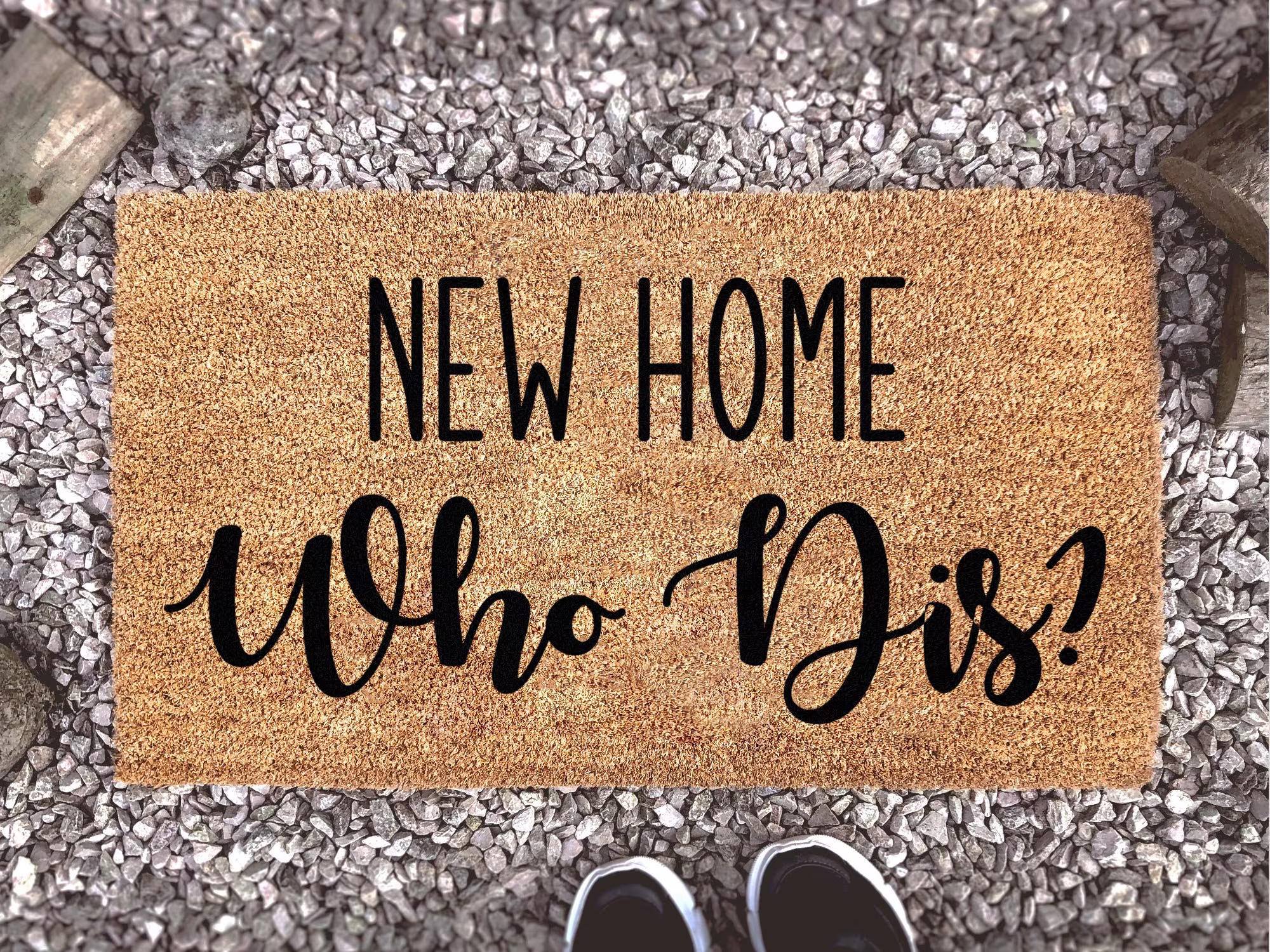 New Home Who Dis Doormat - Funny Door Mat Gift Welcome Housewarming Custom Rug