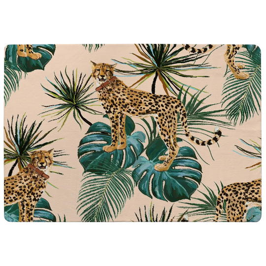Prescott Tropical Cheetah Shaggy Orange/Green Rug