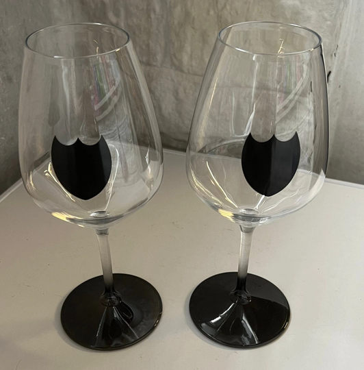 2 X Dom Perignon Luxe Champagne Party Day Black Shield Design Brand New Unboxed 24.5 cms Tall