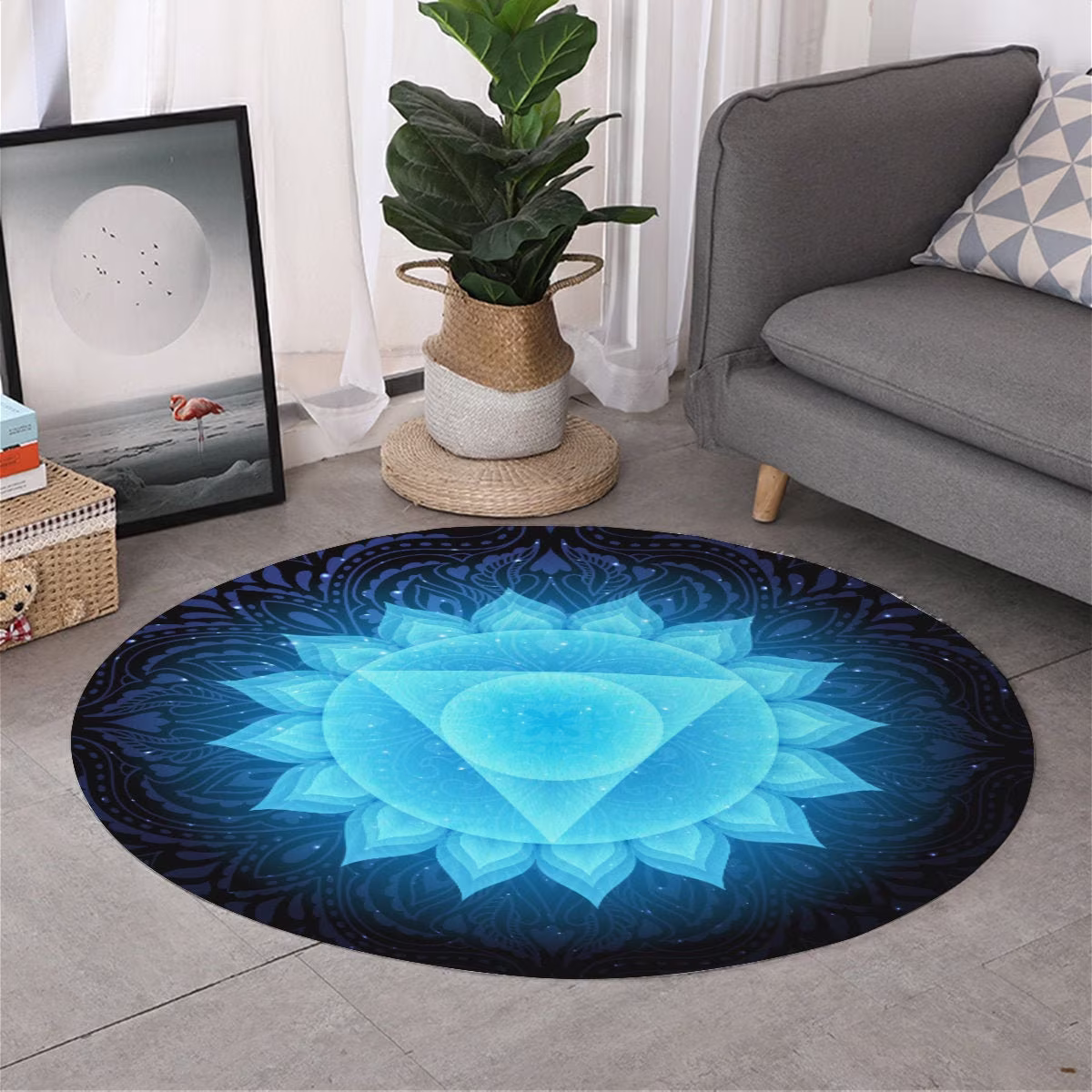 Vishuddha | Throat Chakra - Round Area Rug