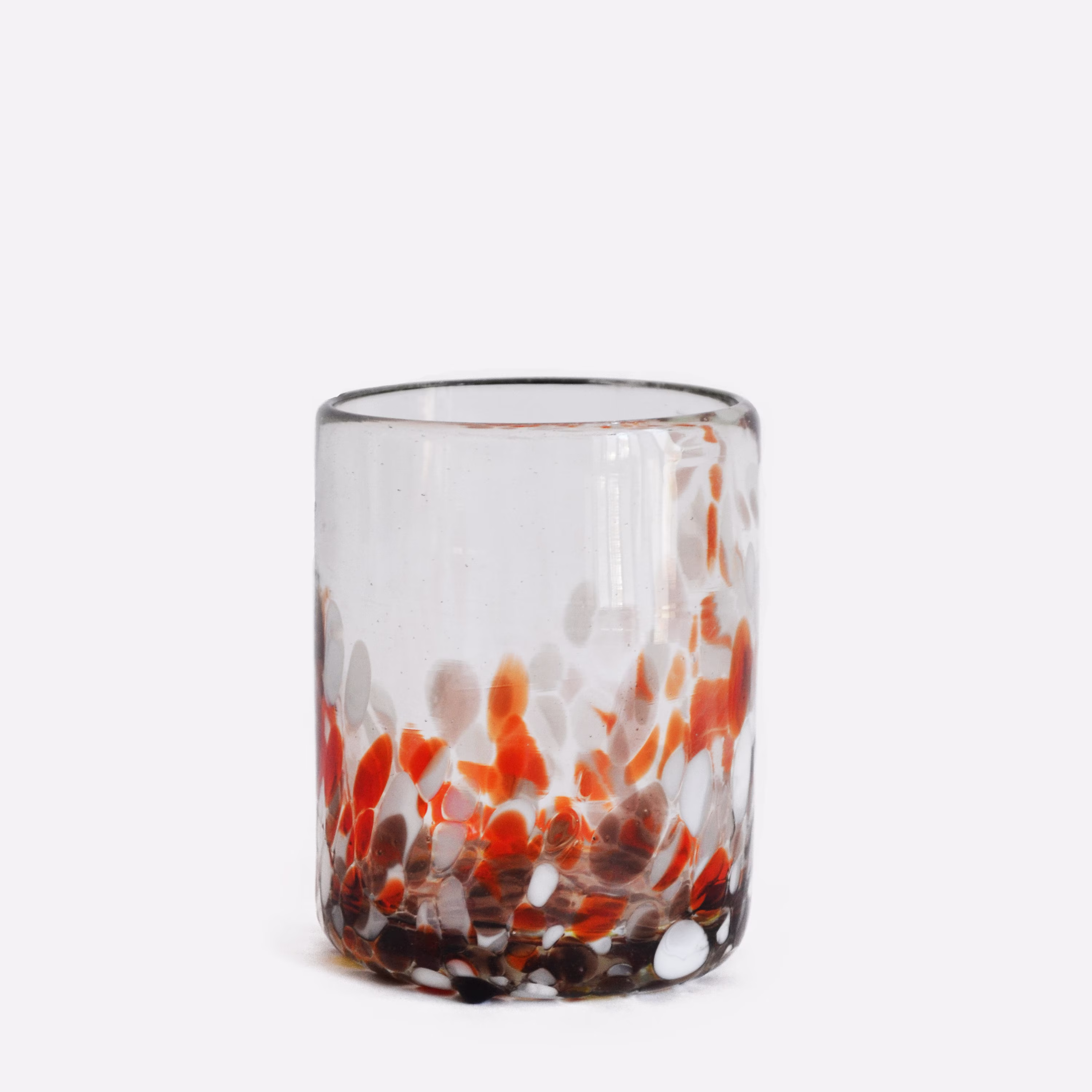 8 Tumblers Glasses - 70's Dream- Handblown Recycled Glass