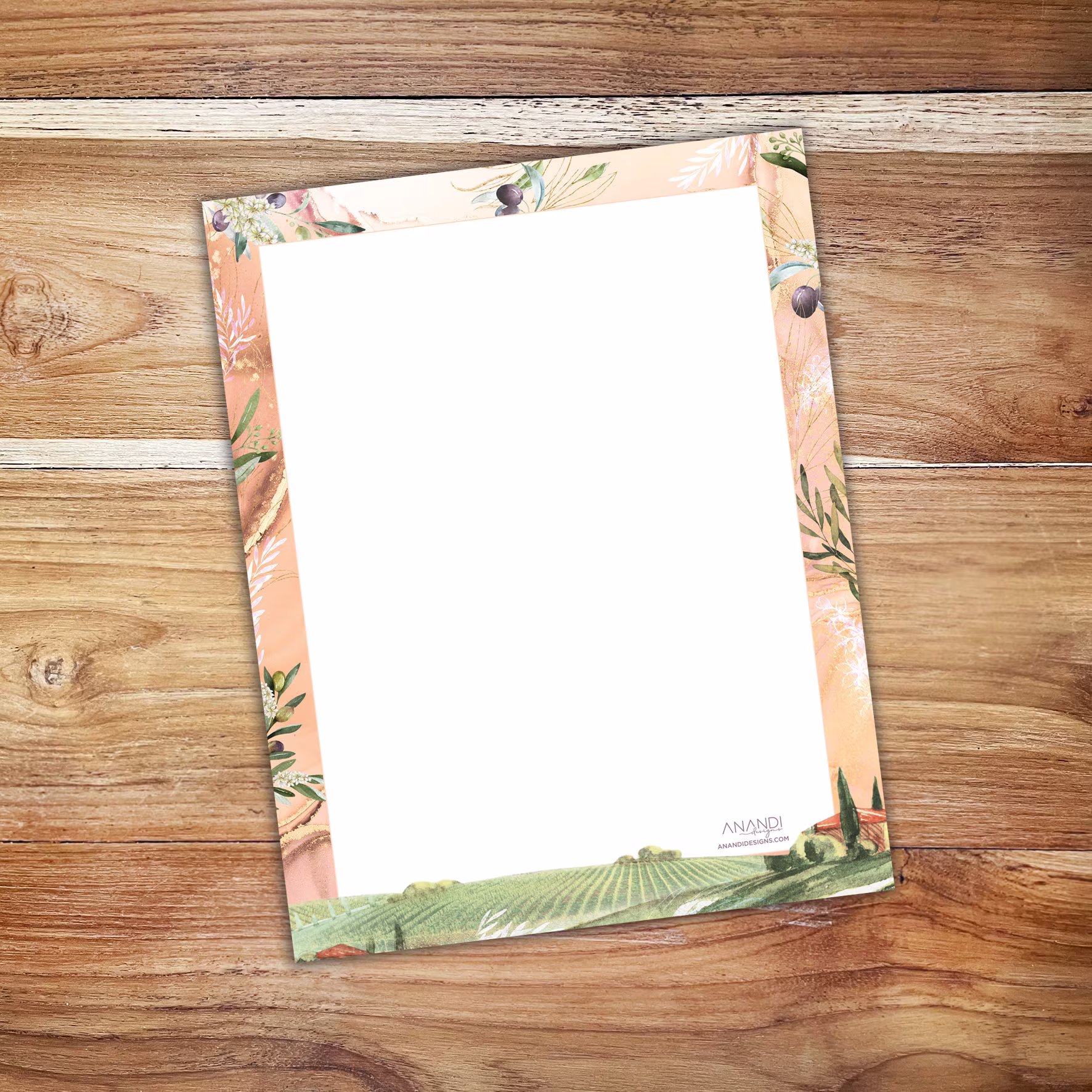 Magnet Planner - Tuscan Villa Shopping List | 20.5cm X 26cm