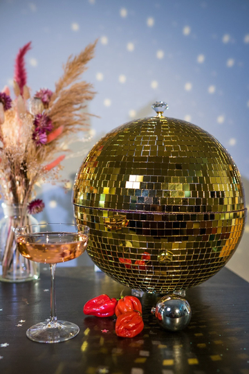 Gold Disco Ball Punch Bowl