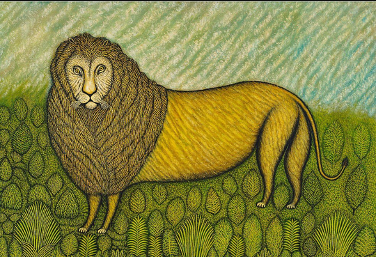 Lion By Morris Hirshfield, 1939 - Postcard