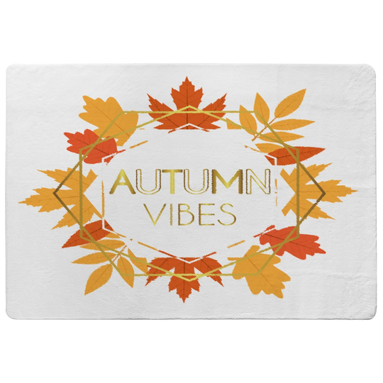 Pecoraro Autumn Vibes Designer Shaggy White/Orange Rug