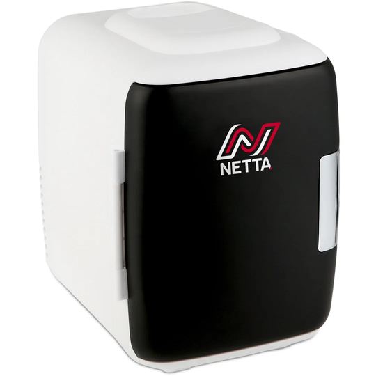 NETTA Mini Fridge 5L - Beer Drinks Portable Small Fridge - For Bedroom, Skincare, Office With Cooling And Warming Function - AC/DC Portable - Black