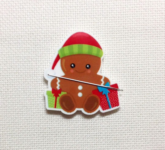 Gingerbread Santa Needle Minder For Cross Stitch | Embroidery Cover Diamond Painting