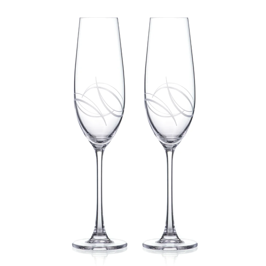 Two Arctic Champagne Glasses - Gift Boxed