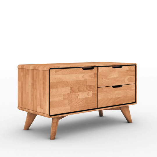 Gant 90 Cm Wide 2 Drawer Beech Solid Wood Sideboard