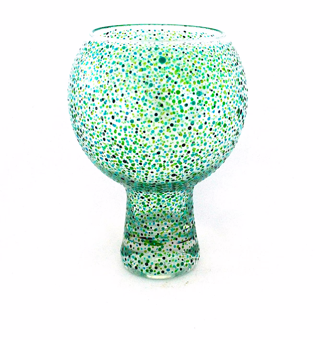 A Greens Polka Dot Gin Glass