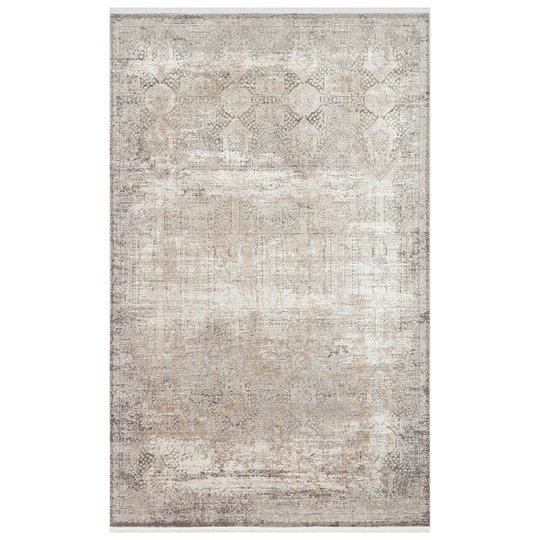 Tryphosa Machine Woven Light Grey Rug