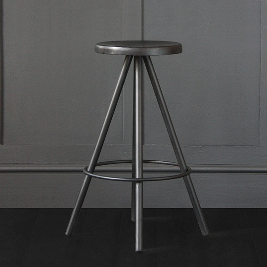 Artist Bar Stool Traditional Simple Painters Frame Black Seat - Base 76