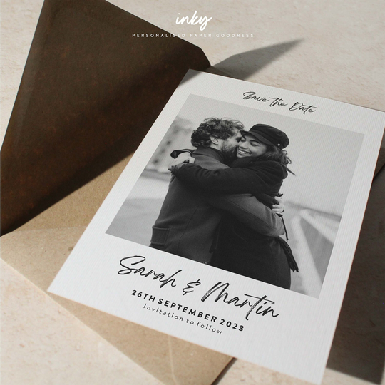Modern Save The Dates, Simple, Custom, Magnet Date, Personalised Date Postcards, Minimalist Photo, Beau