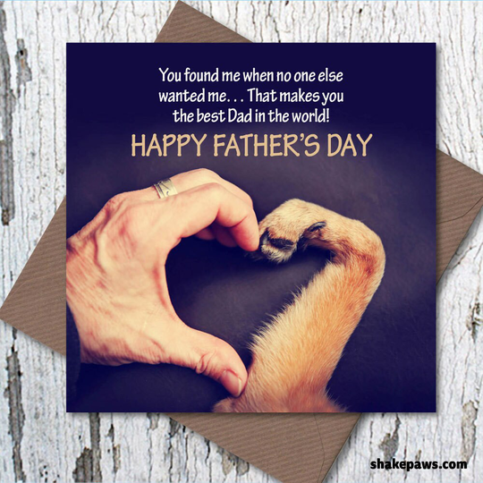 Happy Father's Day Card - Rescue Dog Dad, Dog Dad Card