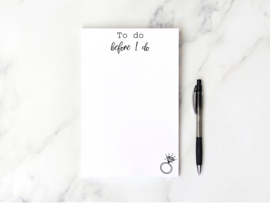 Engagement Notepad, To Do Before I Do, Gift, Gift For Bride, Wedding Planning, Notepad