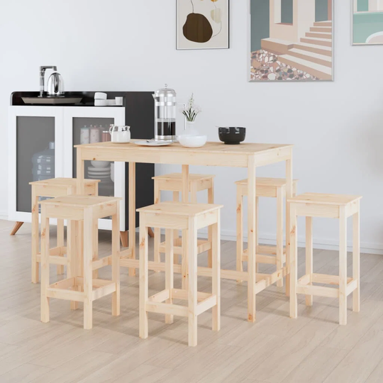 Poirier 6 - Person Solid Wood Dining Set