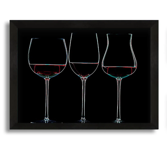 Wine Glass - Picture Frame Graphic Art on Canvas