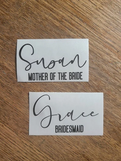 Duo Wedding Party Decals For Tumblers, Bridesmaid Decal, Maid Of Honor Mother The Bride, Wine Glass, Champagne Diy